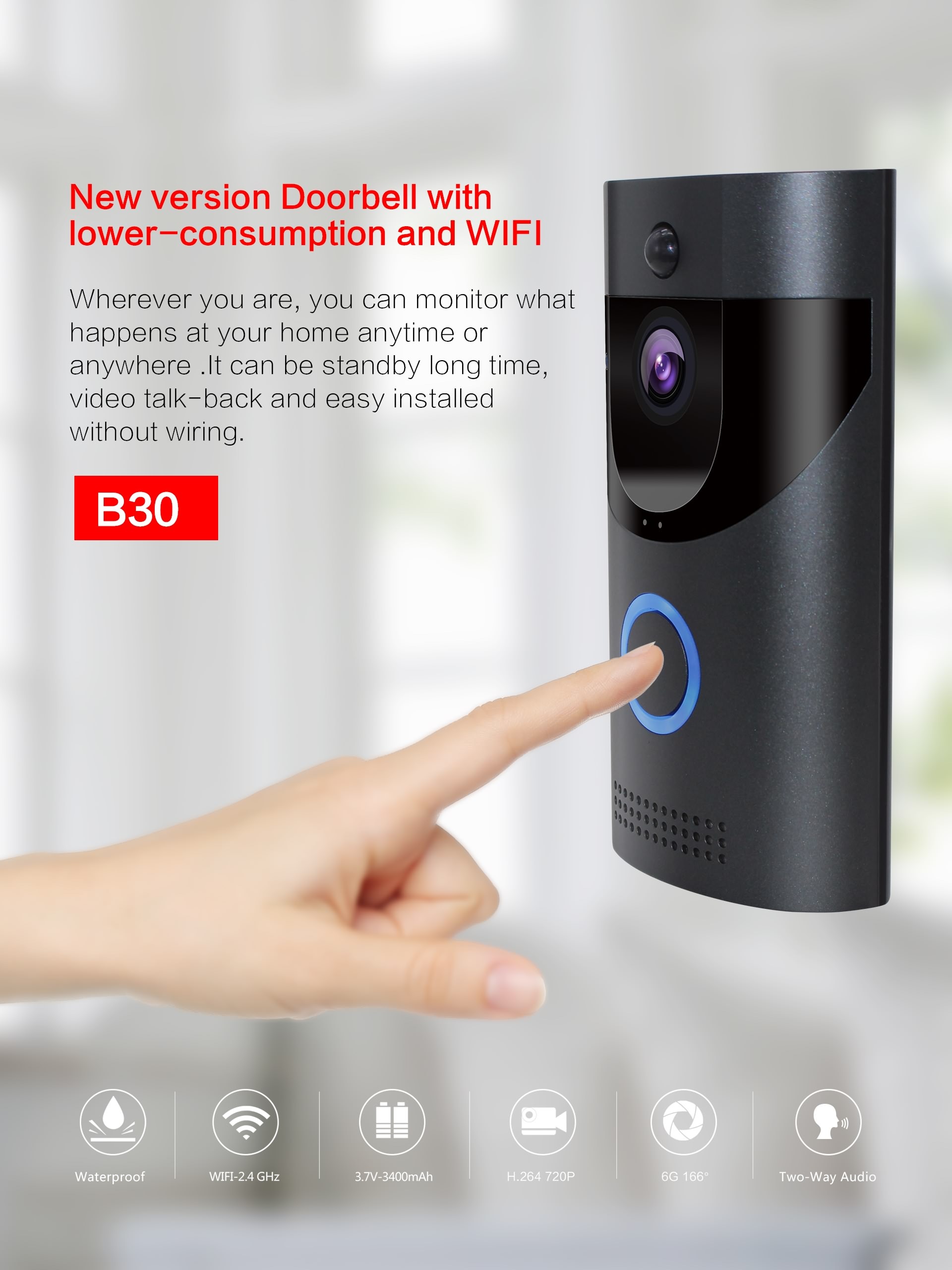 Waterproof WiFi Video Doorbell